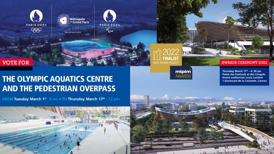 Le Centre Aquatique Olympique finaliste des MIPIM Awards 2022 !